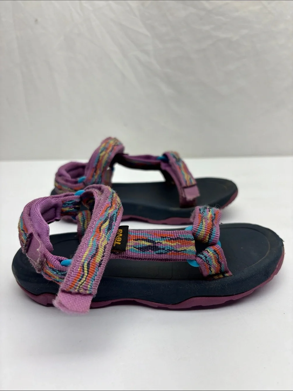 Teva Purple Multicolor Strap Sport Sandals, SZ 10 for toddler girl, box 10
